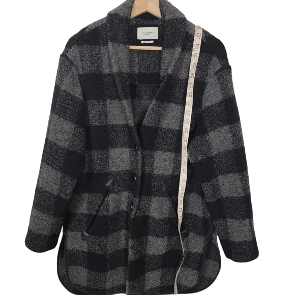 ★関税込★Isabel Marant★(W) Gabriel Checked Coat Anthracite Gabriel Checked Coat in Anthracite – SVRN